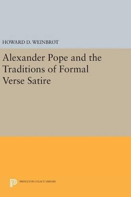 Book cover for Alexander Pope and the Traditions of Formal Verse Satire