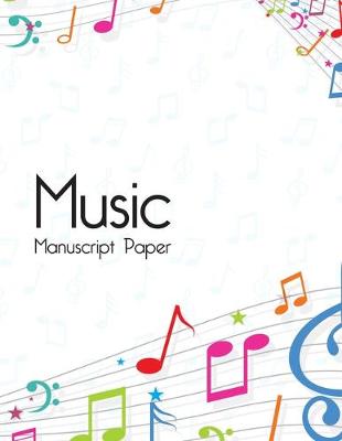 Cover of music notebook wide staff manuscript