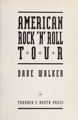 Book cover for American Rock 'n' Roll on Tour