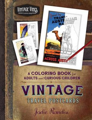 Book cover for Vintage Travel Postcards Coloring Book