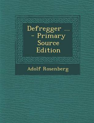 Book cover for Defregger ... - Primary Source Edition