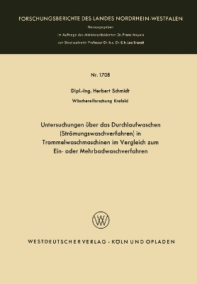 Book cover for Untersuchungen �ber das Durchlaufwaschen (Str�mungswaschverfahren) in Trommelwaschmaschinen im Vergleich zum Ein- oder Mehrbadwaschverfahren