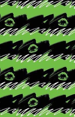 Cover of Journal Notebook Green Lips - Abstract Green and Black Pattern