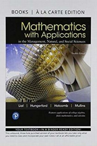 Cover of Mathematics with Applications in the Management, Natural, and Social Sciences, Books a la Carte