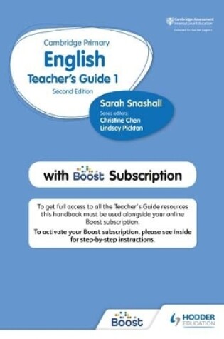 Cover of Hodder Cambridge Primary English Teacher's Guide Stage 1 with Boost Subscription