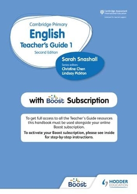 Book cover for Hodder Cambridge Primary English Teacher's Guide Stage 1 with Boost Subscription
