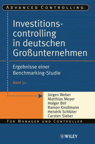 Cover of Investitionscontrolling in deutschen Großunternehmen