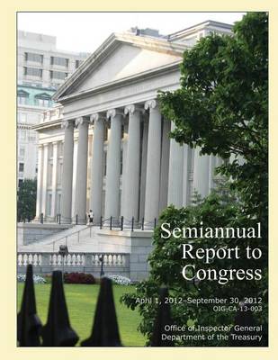 Book cover for Semiannual Report to Congress April 1, 2012- September 30,2012