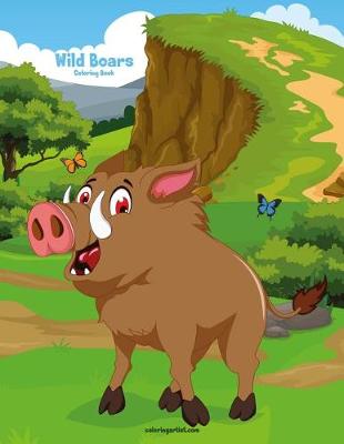 Book cover for Wild Boars Coloring Book 1