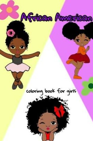 Cover of african american coloring book for girls