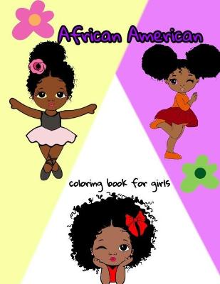 Book cover for african american coloring book for girls