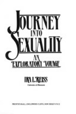 Cover of Journey into Sexuality
