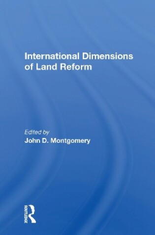 Cover of International Dimensions Of Land Reform