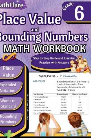 Cover of Place Value and Expanded Notations Math Workbook 6th Grade