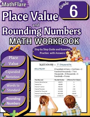 Book cover for Place Value and Expanded Notations Math Workbook 6th Grade