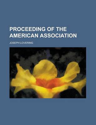 Book cover for Proceeding of the American Association