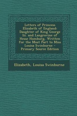 Cover of Letters of Princess Elizabeth of England