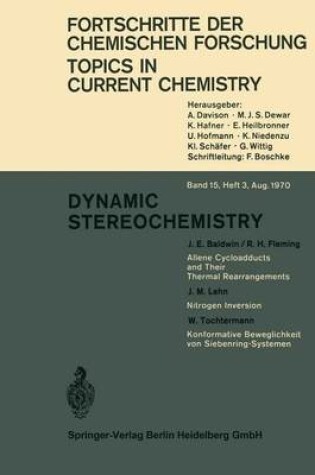 Cover of Dynamic Stereochemistry