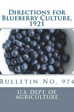 Cover of Directions for Blueberry Culture, 1921