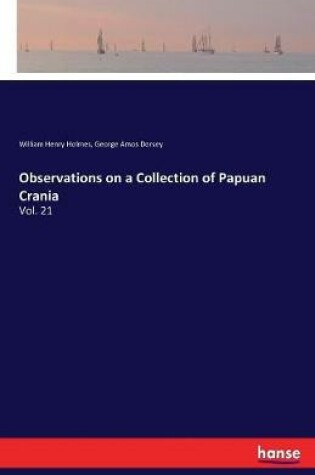 Cover of Observations on a Collection of Papuan Crania