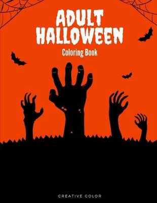 Book cover for Adult Halloween Coloring Book