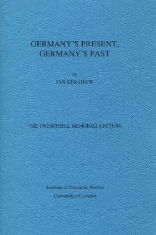 Cover of Germany's Present, Germany's Past