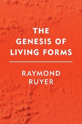 Cover of The Genesis of Living Forms