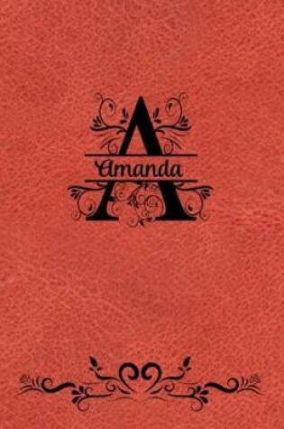 Cover of Split Letter Personalized Name Journal - Amanda