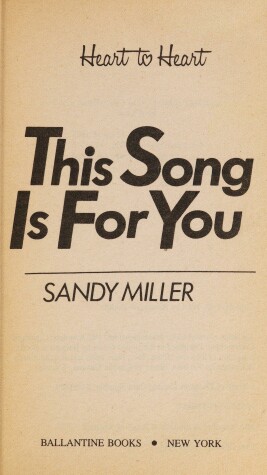 Book cover for This Song Is for You