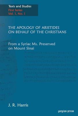 Cover of The Apology of Aristides on behalf of the Christians