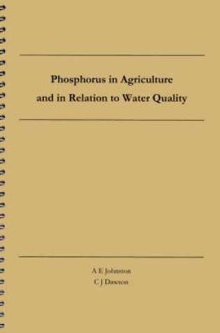 Cover of Phosphorus in Agriculture and in Relation to Water Quality