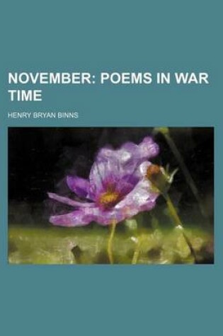 Cover of November; Poems in War Time