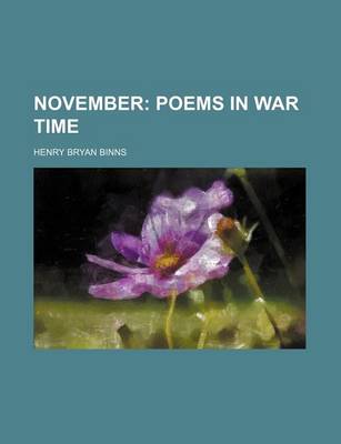 Book cover for November; Poems in War Time