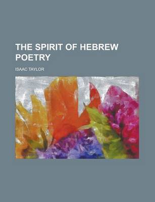 Book cover for The Spirit of Hebrew Poetry