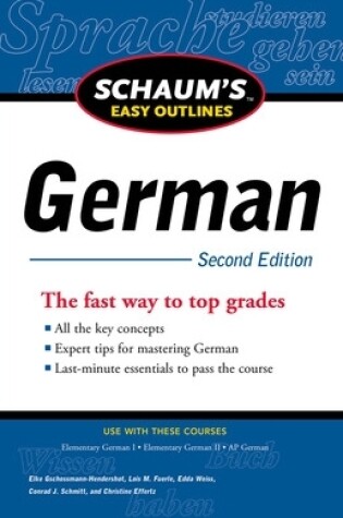 Cover of Schaum's Easy Outline of German, Second Edition