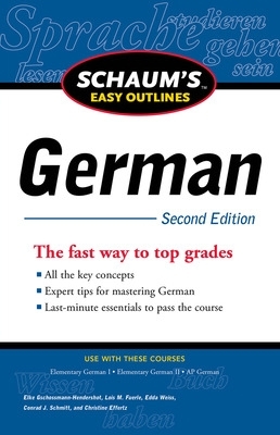 Book cover for Schaum's Easy Outline of German, Second Edition