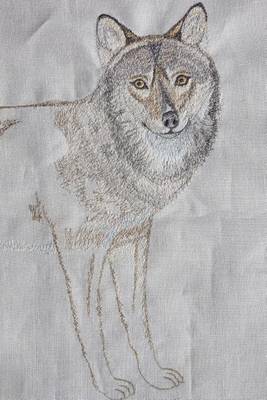 Book cover for Wolf Embroidery Art Journal