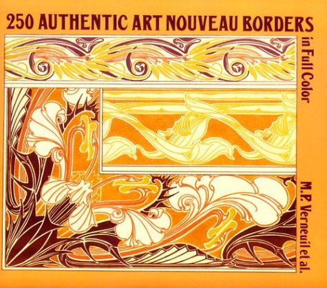 Book cover for 250 Authentic Art Nouveau Borders in Full Colour