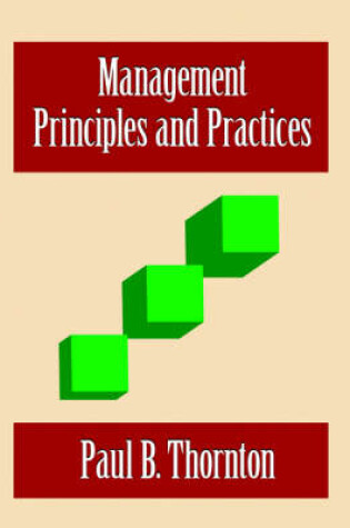 Cover of Management - Principles and Practices