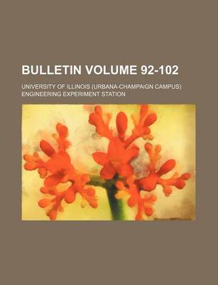 Book cover for Bulletin Volume 92-102