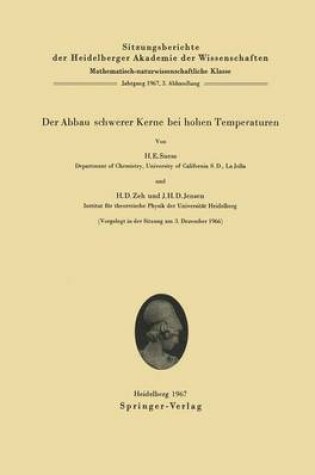 Cover of Der Abbau schwerer Kerne bei hohen Temperaturen