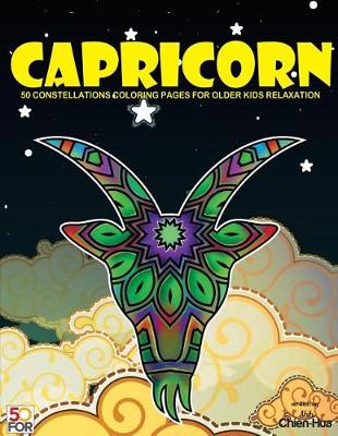 Book cover for Capricorn 50 Coloring Pages For Older Kids Relaxation