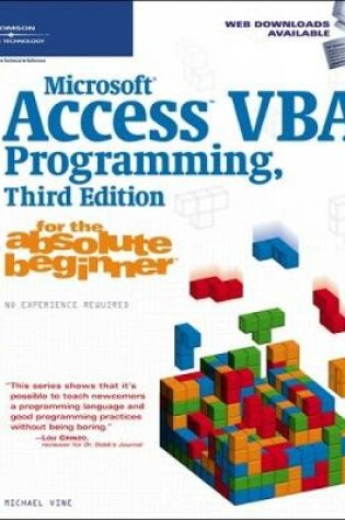 Cover of Microsoft� Access VBA Programming for the Absolute Beginner