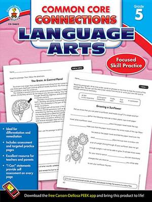 Book cover for Common Core Connections Language Arts, Grade 5