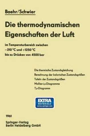 Cover of Die thermodynamischen Eigenschaften der Luft