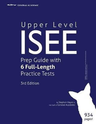 Book cover for Upper Level ISEE Prep Guide with 6 Full-Length Practice Tests