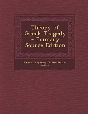 Book cover for Theory of Greek Tragedy