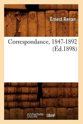 Cover of Correspondance, 1847-1892 (Ed.1898)