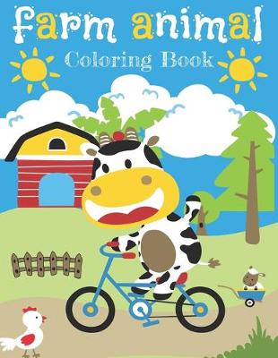 Book cover for Farm Animal Coloring Book