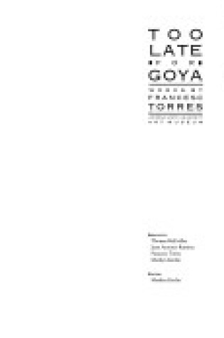 Cover of Too Late for Goya